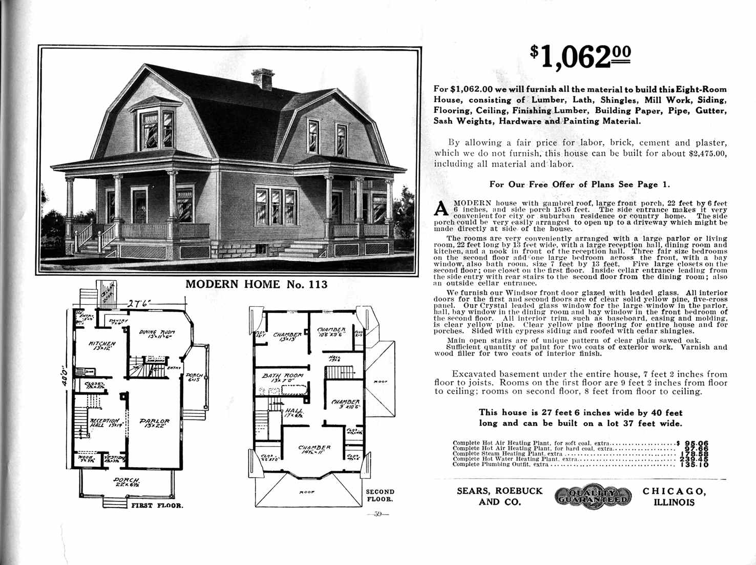 Sears, Roebuck Home Builder's Catalog: The Complete Illustrated